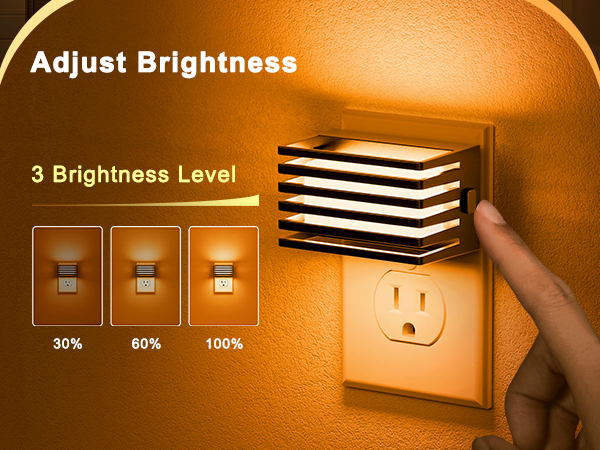 adjustable brightness night light dimmable 3 brightness levels