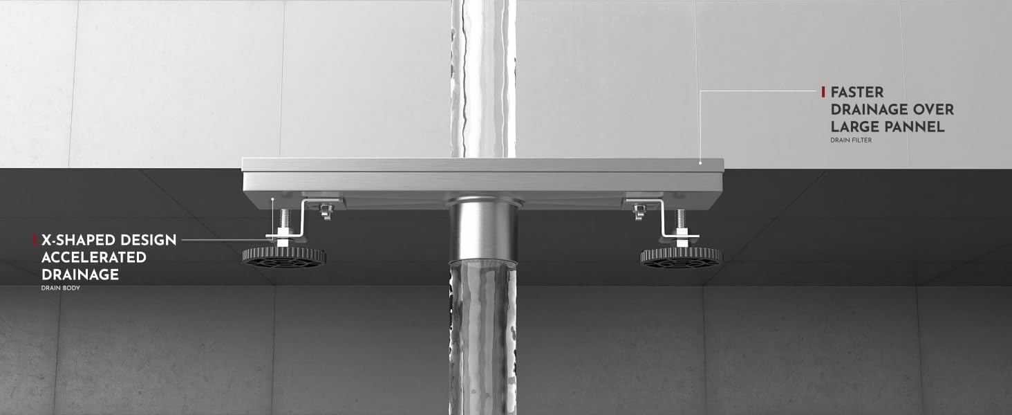 brushed linear shower drain
