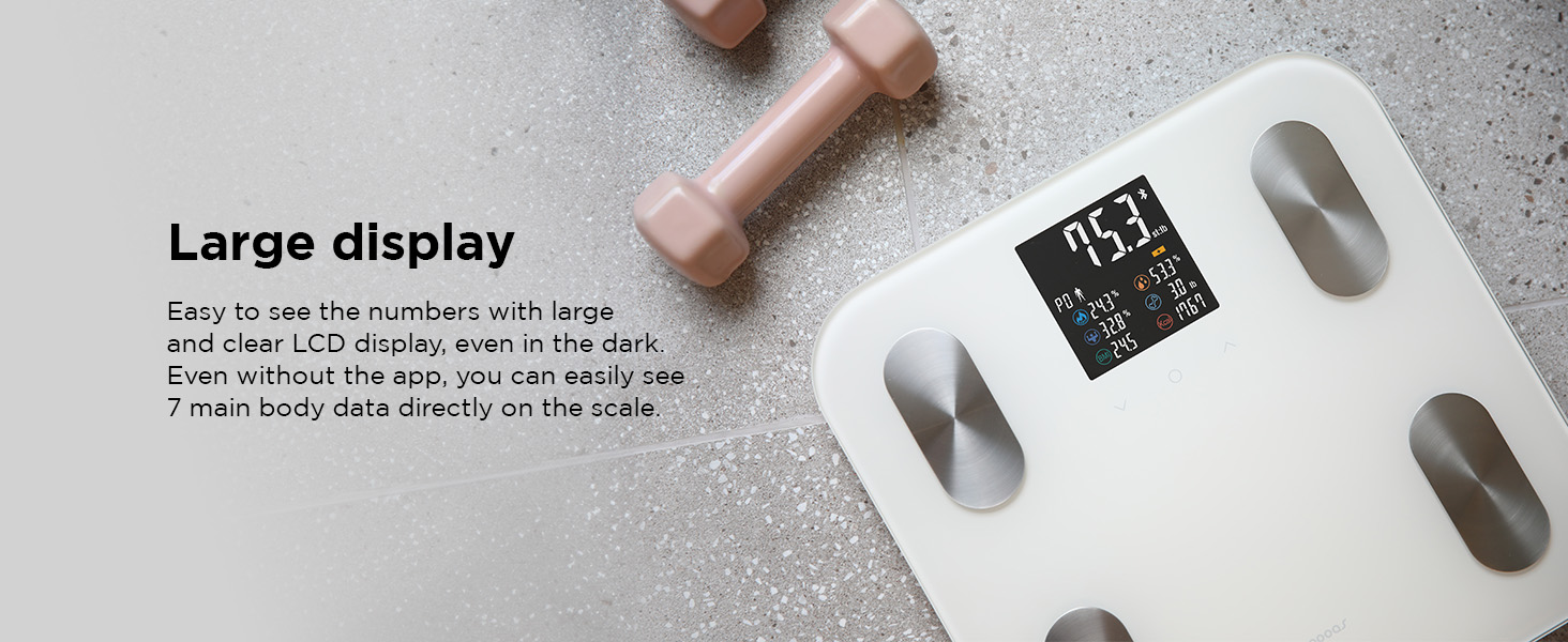 mooas smart scale body digital bathroom scale smart body scale