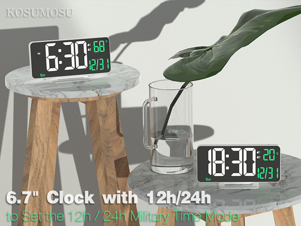alarm clock with 12h/24h military time