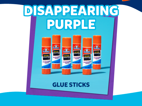 disappearing purple glue sticks clear stick poster scrapbook vision board collage school supplies