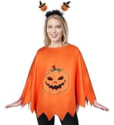 Bigmeta Halloween Ghost Poncho with Headband for Women Adult | Easy Costume Cape, Adjustable Size...