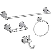 BGL 4-Piece Bathroom Accessory Set Chrome Bathroom Hardware Set 24 Inches Adjustable Towel Bar To...