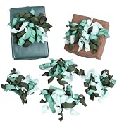 HOBBIESAY 16Pcs Bows for Gift Wrapping Sage Green Flower Bow for Presents Christmas Gifts Curly R...
