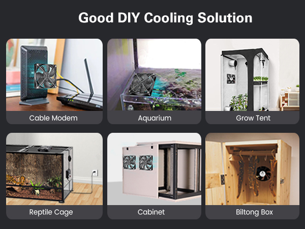 gdstime 12v computer fan 120mm brushless cooling fan with speed controller