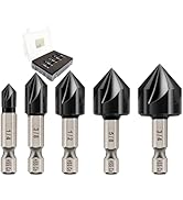 TiAlN Countersink Drill Bit Set, DARTOTEK Titanium Aluminum Nitride Coated with Quick Change Hex ...