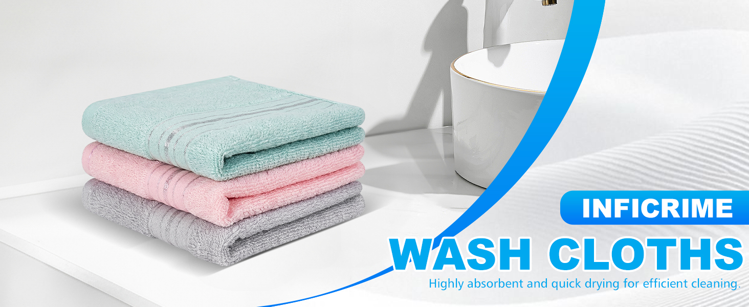 100% Cotton Wash Cloths