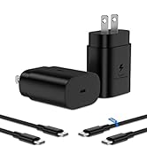 25W Fast Charge Type C Samsung Super Fast Charging 2 Pack with 10FT USB C Charger Cable for Samsu...