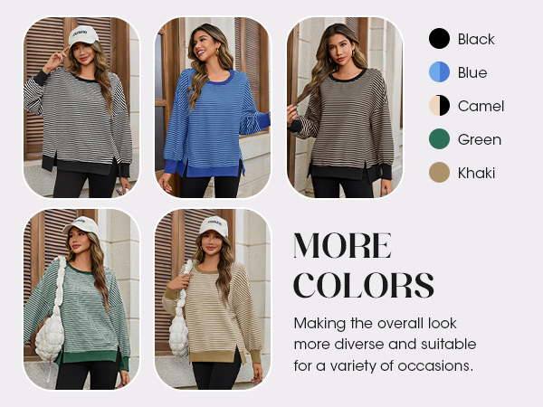 Fisoew Women's Fall Oversized Sweatshirt