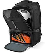 BROTOU Soccer Bag, Basketball Backpack with Ball Compartment, Soccer Backpack for Basketball/Voll...