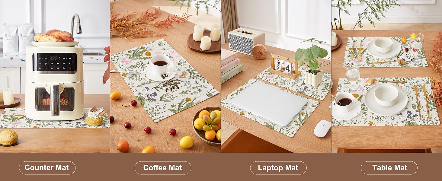 multiple uses - linen fabric placemats