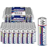ACDelco 48-Count AA Batteries, Maximum Power Super Alkaline Battery, 10-Year Shelf Life, Reclosea...