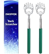 ZMOIVOK 2 Pcs Back Scratcher Extendable,Metal Bear Claws Back Scratchers,Backscratche for Men, Wo...