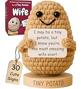 Wife Birthday Gift from Husband - Tiny Potato Crochet with 30 Cute Notes for Her - Valentines Day...