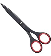 ALLEX Black Office Scissors for Desk, Medium 6.5" All Purpose Non Stick Scissors, Made in JAPAN, ...