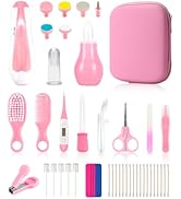 Baby Grooming and Healthcare Kit, Portable Baby Safety Care Set with Hair Brush Comb Nail Clipper...