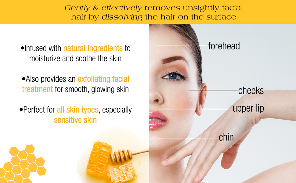 GiGi Facial Hair Removal Cream and Slow Grow Soothing Cream Set for Sensitive Skin