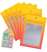 Funfery 100 PACK Resealable Smell Proof Bags for Food Storage,Clear Cute Mylar Bags for Small Bus...