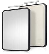Metal Cutting Boards for Kitchen, Double-Sided 304 Stainless Steel Cutting Board and Wheat Straw ...