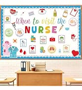 Nlicrst Nurse Theme Bulletin Board Decorations Set Health Posters Paper Cutouts Nurse Decor for N...