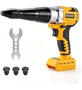 Cordless Rivet Gun Compatible with Dewalt 20V Max Battery, Tool Only | Brushless Rivet Tool with ...