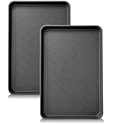 PetLike Boot Tray for Entryway Indoor, Pet Food Mat, 23 x 15.5 inch 2 Packs, Waterproof Heavy Dut...