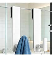 PMMASTO Shower Door Hooks, (7.5 Inch) Extended Towel Hooks for Bathroom Frameless Glass Shower Do...