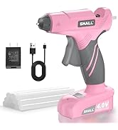 SHALL 4V Cordless Hot Glue Gun Kit, 15s Fast Preheating Wireless Glue Gun with 12Pcs Mini Glue St...
