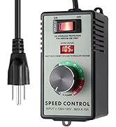 HARMNEE AC Motor Speed Controller, AC 100V-120V & 15A Max, AC Electric Fan Variable Speed Control...