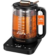 Narcissus Electric Kettle Temperature Control ±5?, 1.8L Glass Electric Tea Kettle with Removable ...