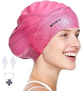 WHALE Extra Large Swim Cap Designed for Men and Women with Thick, Long Hair, Hair Extensions Or A...