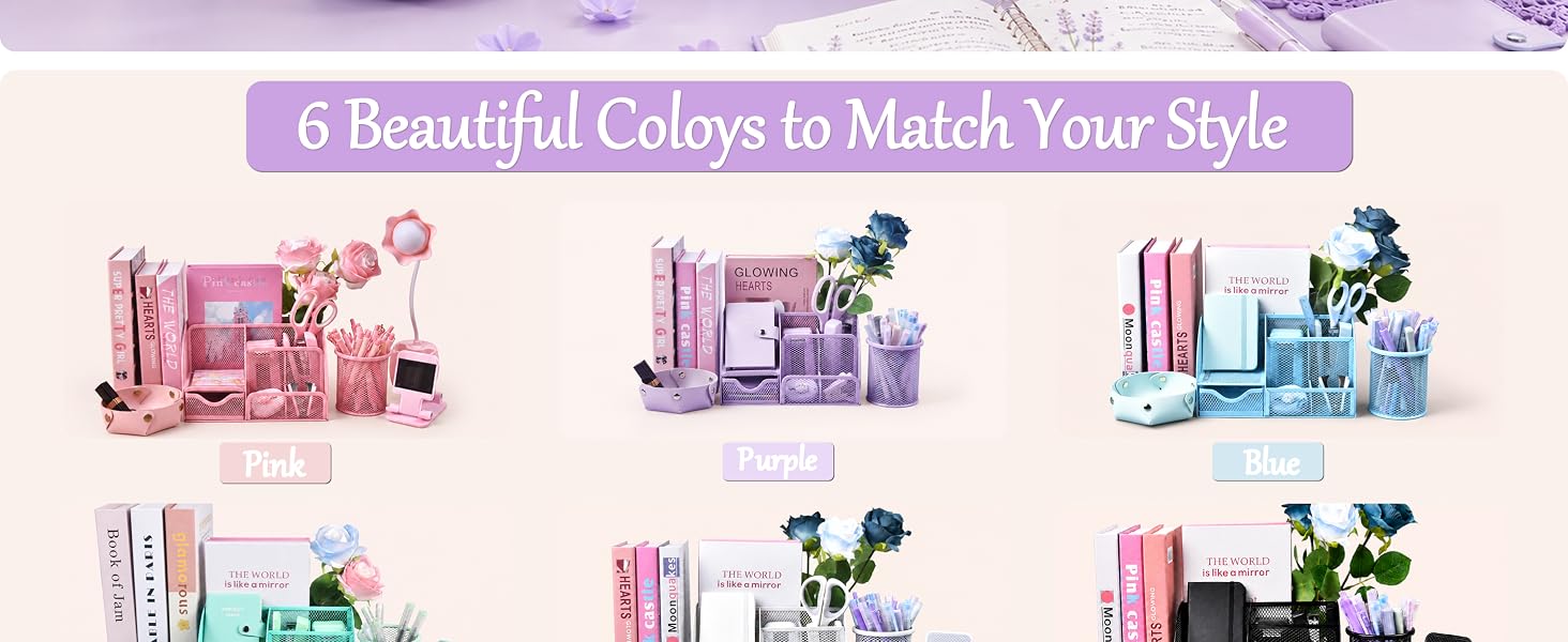 Purple Desk Accessories