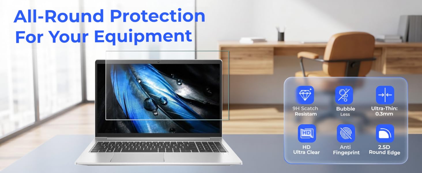 Laptop tempered glass screen protector