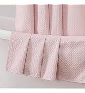 Aiyufeng Pink Shower Curtains for Bathroom,Dot Like Embossed Textured Waterproof Soft Polyester C...