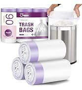 JOYEUX Small Trash Bags 4 Gallon - 90 Count Drawstring Small Garbage Bags, White Mini Trash Can L...
