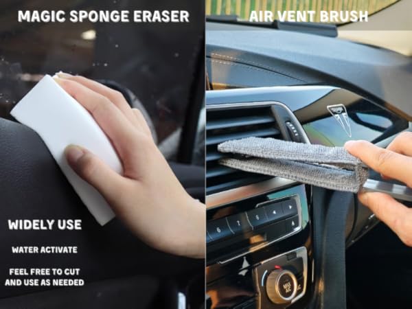Car Dashboard Fresh Cleaning and Air Vent Cleaning