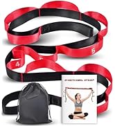 Acozycoo Stretching Strap with Loops for Physical Therapy,Yoga Strap for Stretching,Home Workout,...