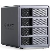 ORICO 4 Bay Raid Hard Drive Enclosure Support 8 RAID Modes for 3.5inch HDD Max up to 88TB for Ext...