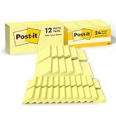 Post-it Notes, Yellow, Value Pack, Clean Removal, 1.5 in x 2 in with Post-it Notes, Canary Yellow...