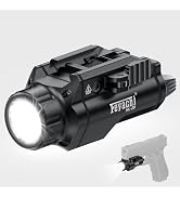 Feyachi Tactical Flashlight - 1500 Lumens Rail Mounted Flashlight, with 5 Interchangeable Picatin...
