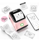 Rongta Mini Sticker Printer, Bluetooth Thermal Label Printer, Portable Inkless Label Maker Suitab...
