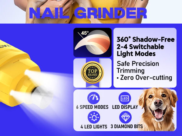 nail grinder for dogs with guard