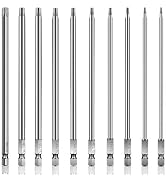 Rocaris 10pcs 6 In T6 - T40 Security Torx Bit Set - Torx Star Drive Security Screws - S2 Steel, 1...