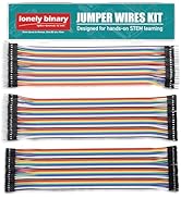 LONELY BINARY 120pcs Breadboard Jumper Wire Kit with 2.54mm Gender Changer Pins - 40pcs Male to F...