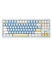 Hunfuthr PBT Keycaps, Minimalist Blue Keycaps 75 Percent, 164 Key Custom Cherry Profile Keyboard ...