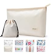 WLLWOO WLLWOO 2pcs Travel Make Up Bags-Cosmetic Bag Nylon Waterproof Large Wide Zipper Coin Purse...