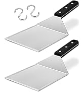 Metal Spatula Set of 2, HaSteeL Stainless Steel Large Griddle Spatulas with ABS Handle, Heavy Dut...