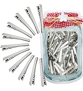 150Pcs Alligator Hair Clips for Hair Bows,(4.5cm/1.77") Bow Clips Bulk, Gator Metal Clip, Hairdre...