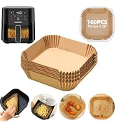 Air Fryer Liners Disposable 4QT for CHEFMAN Air Fryer,160PCS Square Air Fryer Parchment Paper Lin...