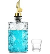 TOLDATLI Mouthwash Dispenser for Bathroom, Luxury Diamond Glass Mouth Wash Container, 1 Pack Glas...